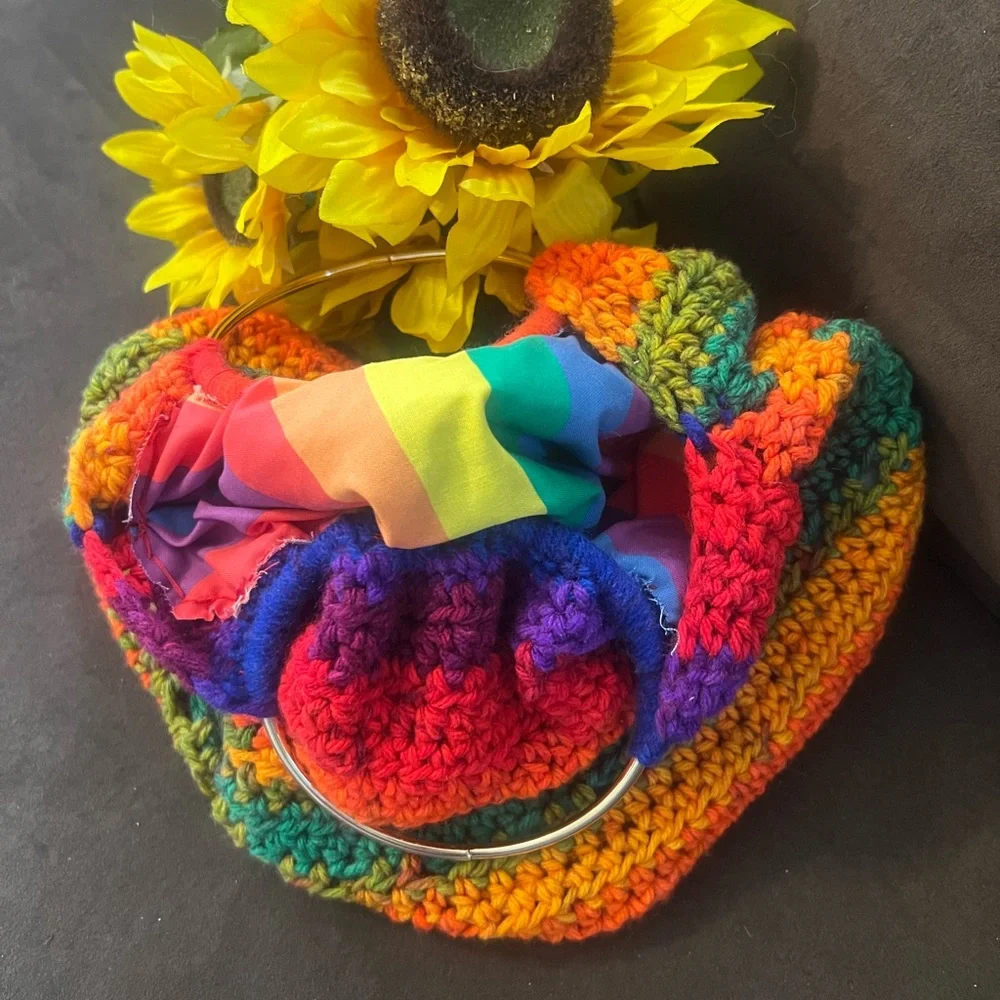 Colorful Crochet Handbag - Picture 3 of 4